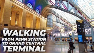 Walking NYC  Penn Station to Times Square amp Grand Central Terminal July 2021 [upl. by Yevreh]