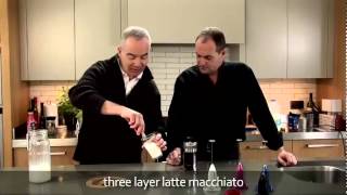 aerolatte  milk frother makes three layer caffè latte macchiato [upl. by Ethelstan]