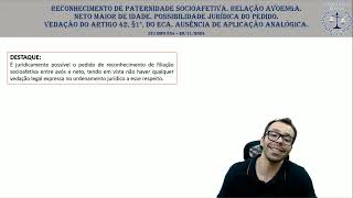 STJ INFO 834 paternidade socioafetiva e adoção [upl. by Yorled620]