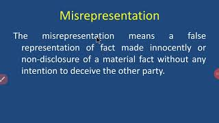 Misrepresentation [upl. by Vasos]